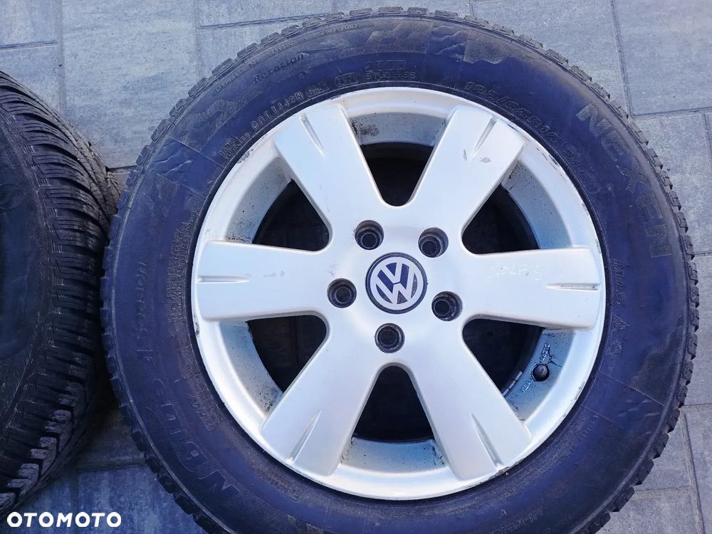 FELGI Z OPONAMI KOŁA ALUMINIOWE VW GOLF V R15 5X112 ET48 57,1 mm OPONY NEXEN R15 195/65 WIELOSEZON NR11 - 5