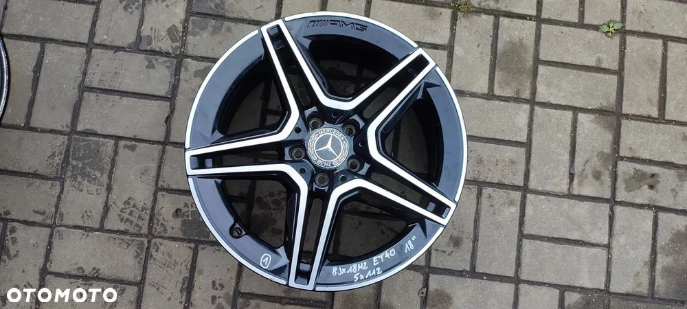 FELGI ALUMINIOWE 5x112 AMG 8jx18 CALI ET40 fi 66.6 MERCEDES C E CLA CLS VKLASA VITO GLA KOMPLET 4 SZTUKI - 2
