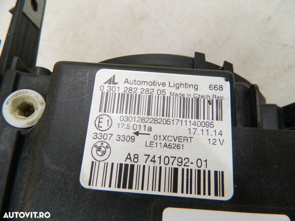 Far dreapta BMW Seria 4 F32/F33/F36 Bi-xenon 2013, 2014, 2015, 2016 cod origine A87410792-01 - 5