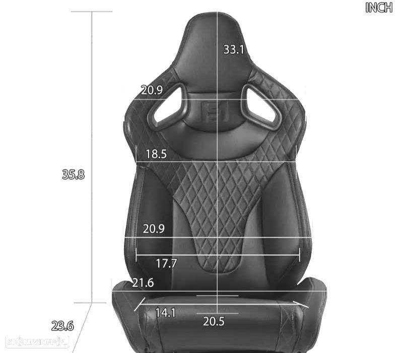 BAQUET BACKET DESPORTIVA COURO PRETA ESTILO SPORTSTER - 2