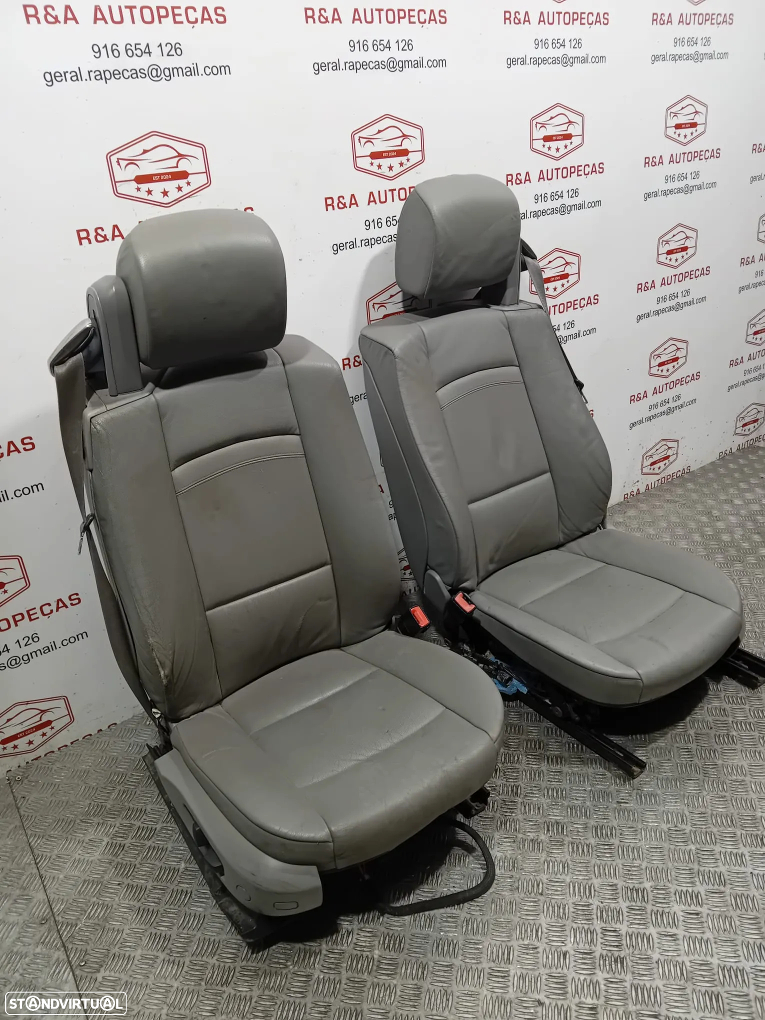 Conjunto Bancos Trás Traseiro Frente Frontal BMW Série 3 Cabriolet E93 em Pele Original - 11