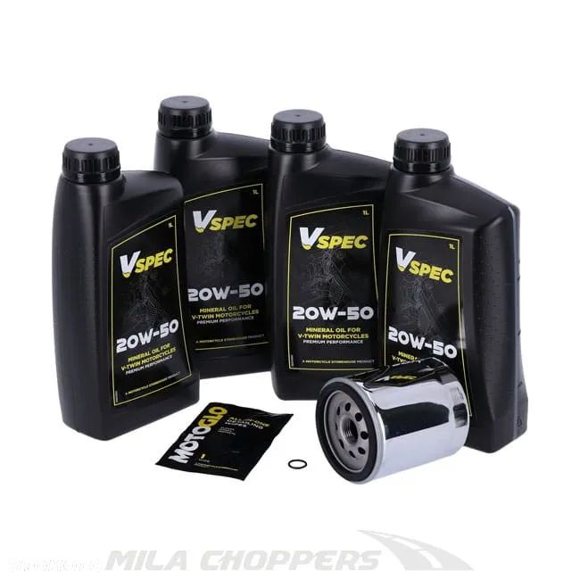 Zestaw serwisowy do oleju silnikowego MCS, 20W50 Mineral, 4 l 99-16 Touring, 09-16 Trike - 1