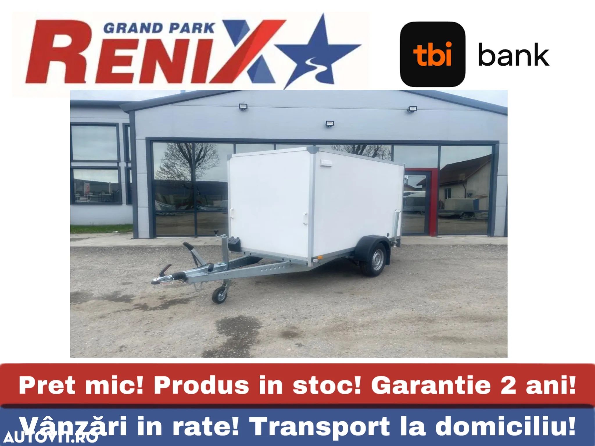 Niewiadow Remorca auto 1350kg/Furgon/Carosata 260/135/150 - 1