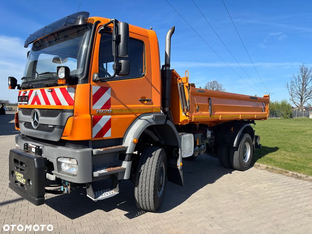 Mercedes-Benz AXOR 1828 4x4 blokady, biegi terenowe, oryginalna wywrotka Meiller kiper , hydraulika do wywrotu , zawieszenie resor, czołownica do pługa, klimatyzacja , webasto , elektryka - 11