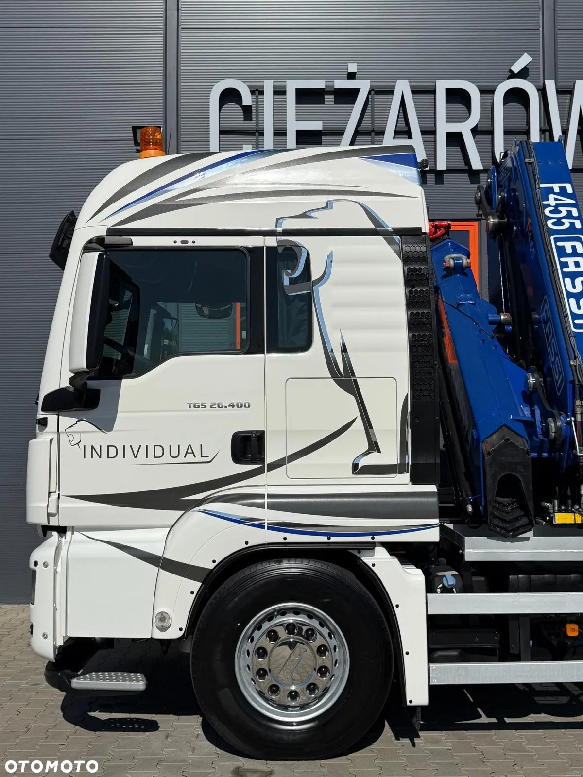 MAN TGS TGX 26.400 // E6 // 6x2 // platforma + FASSI F455RA.2.25 // Do przewozu kontenerów dzwig żuraw HDS kran crane laweta - 30