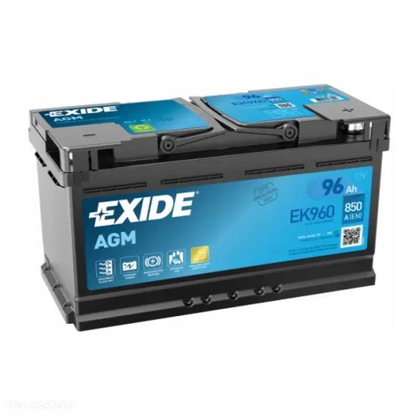 Akumulator Exide AGM 96Ah 850A EK960 STARTSTOP P - 1