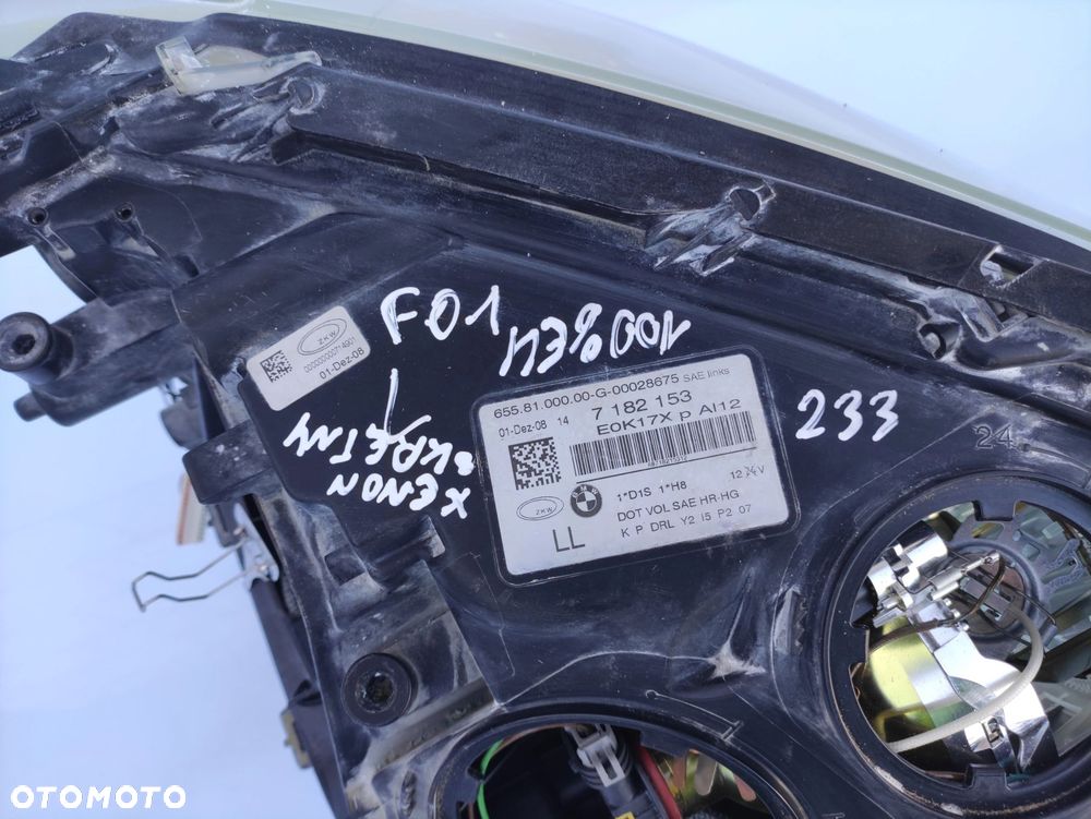 LAMPA LEWY PRZÓD PRZEDNIA BMW F01 F02 F04 XENON SKĘTNY EUROPA - 6