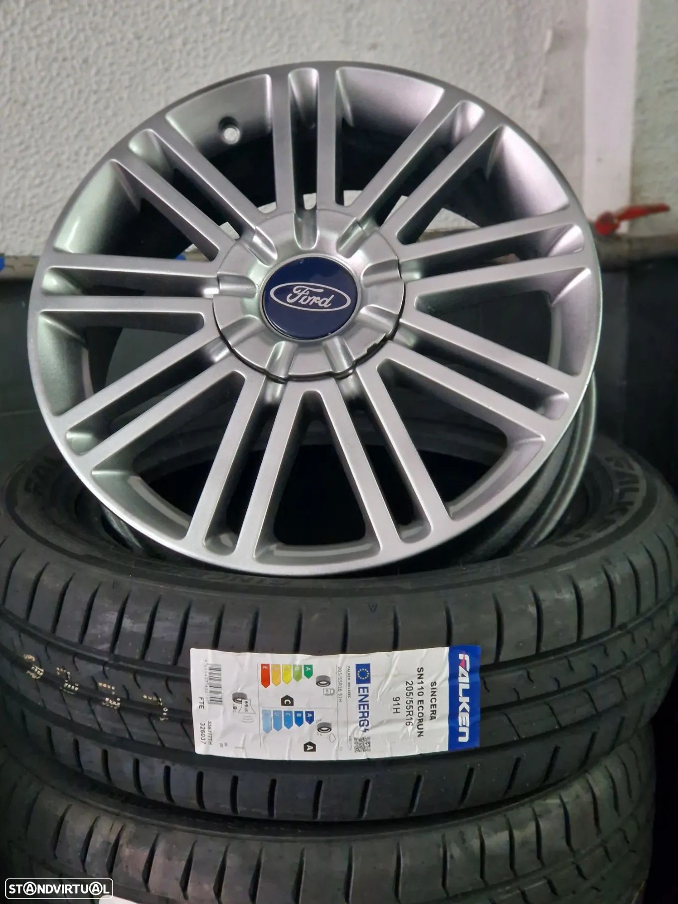 JANTES 17 ORIGINAIS FORD C MAX ANTRACITE USADAS EM BOM ESTADO COM PNEUS USADOS - 1