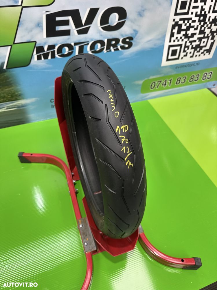 110 70 17 Anvelopa Moto Pirelli Rosso2 Cauciuc Fata C2230 - 2