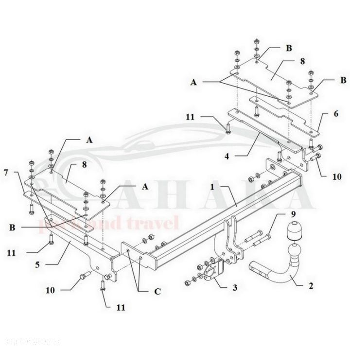 Hak Holowniczy Odkręcany Do Honda Civic Sedan 1995-1999 - 2