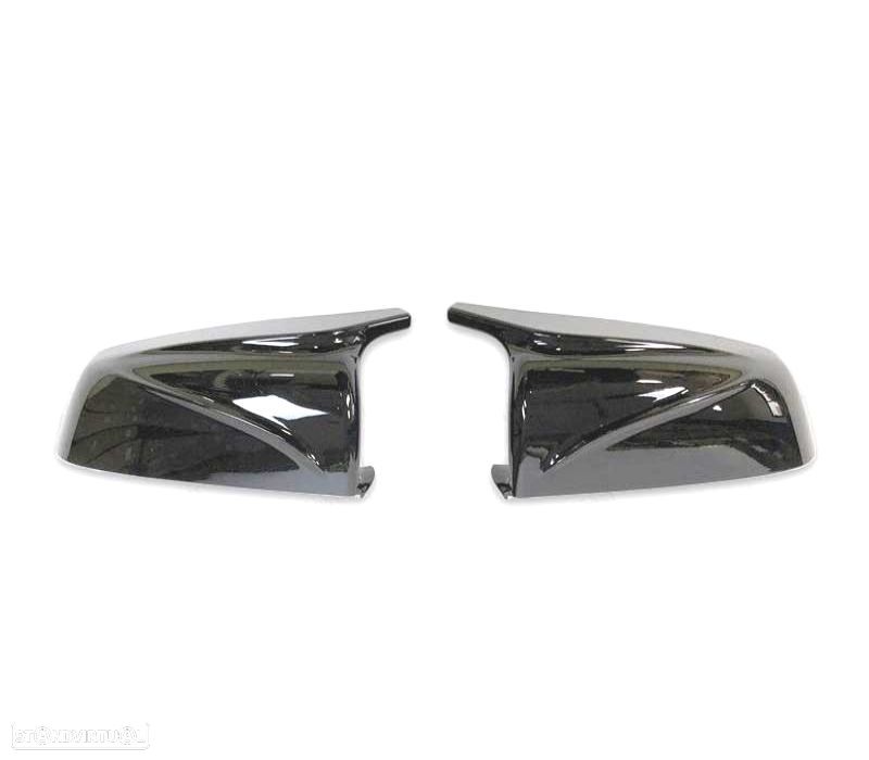 CAPAS DE ESPELHOS RETROVISORES BMW E60 LCI 07-10 LOOK M4 PRETO BRILLANTE - 1