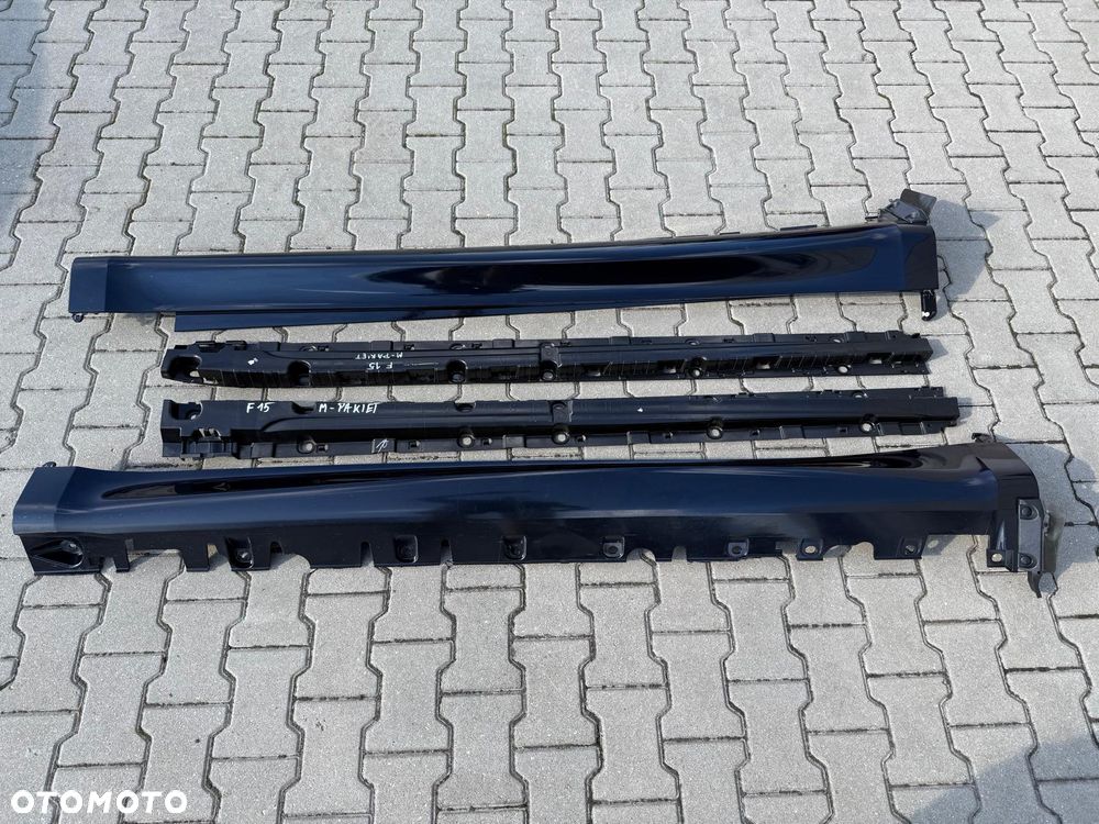 BMW X5 F15 M PAKIET 13-18 LISTWY PROGOWE NAKŁADKI KOLOR 416 Carbonschwarz - 2