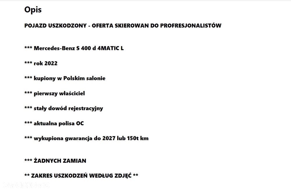 Mercedes-Benz Klasa S 400 d 4-Matic L 9G-TRONIC - 3