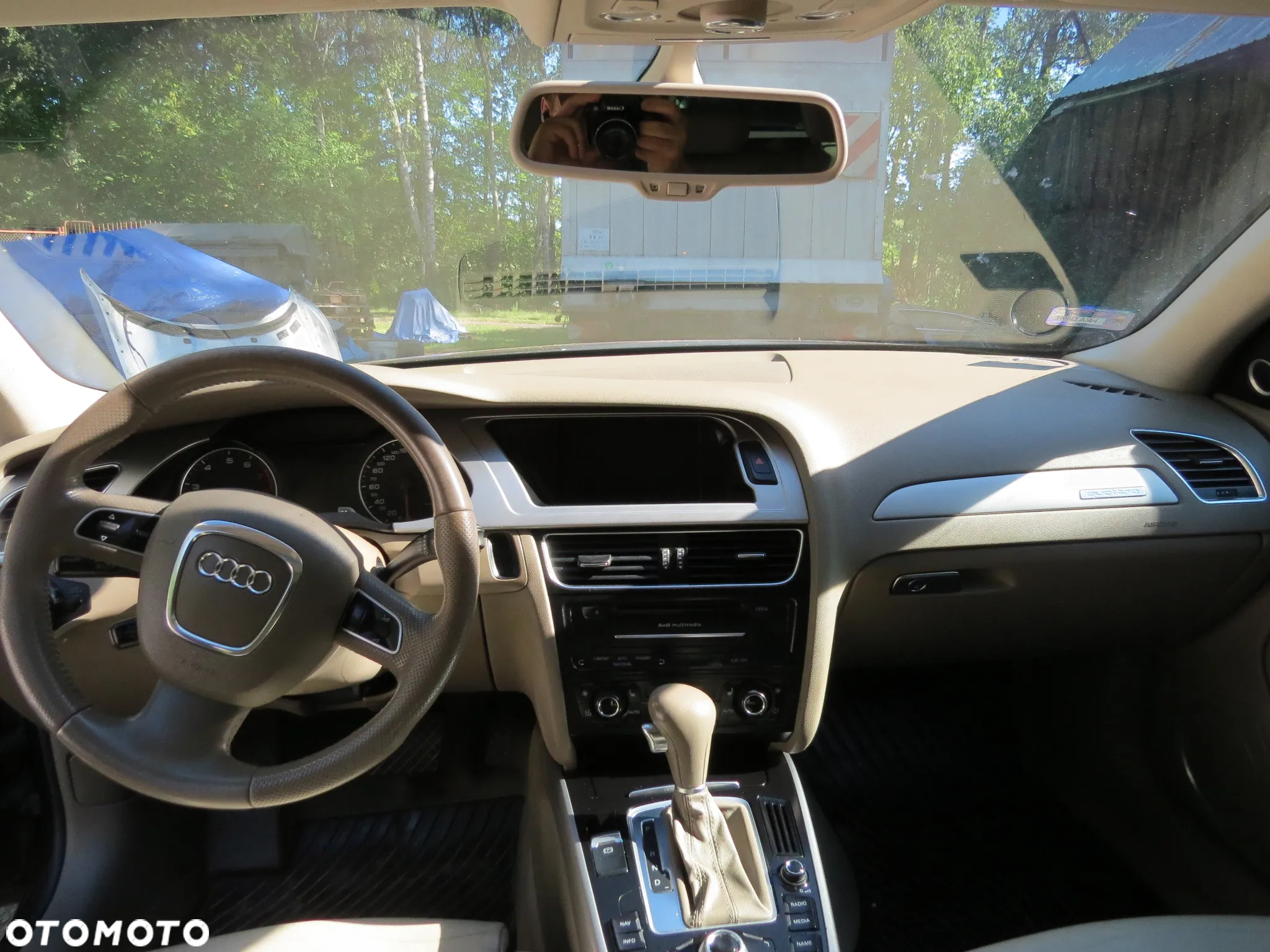 DESKA ROZDZIELCZA KONSOLA AIRBAG PODUSZKA BEŻOWA AUDI A4 B8 - 9