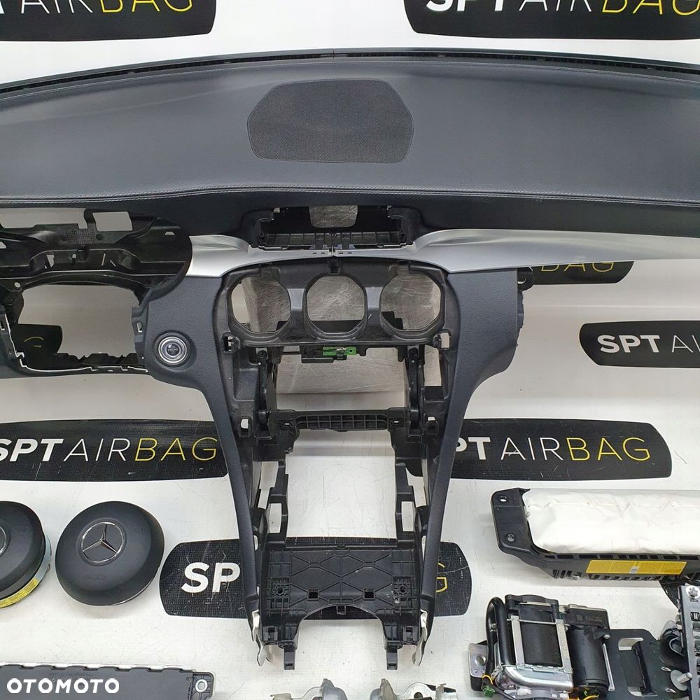MERCEDES W205 DESKA ROZDZIELCZA KONSOLA KOKPIT PULPIT PODUSZKI AIRBAG AIR BAG PASY KIT SET - 13
