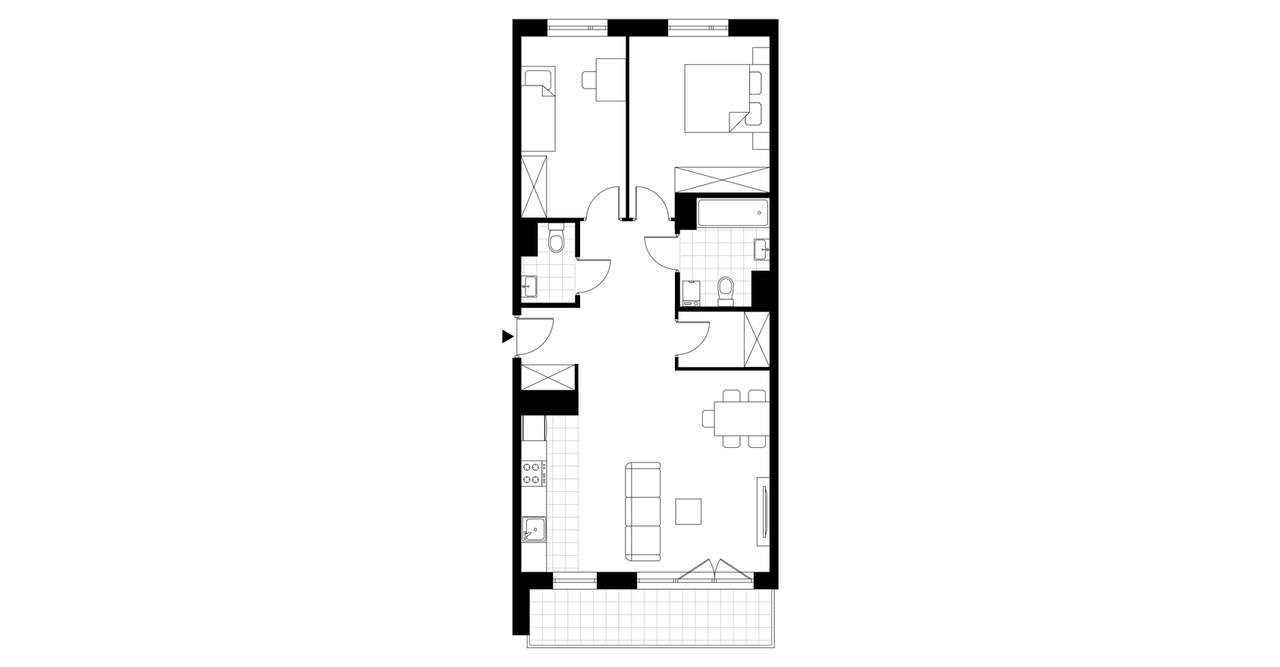3-pokojowe mieszkanie 68m2 + balkon Bezpośrednio - Pełny obrazek: 3/23