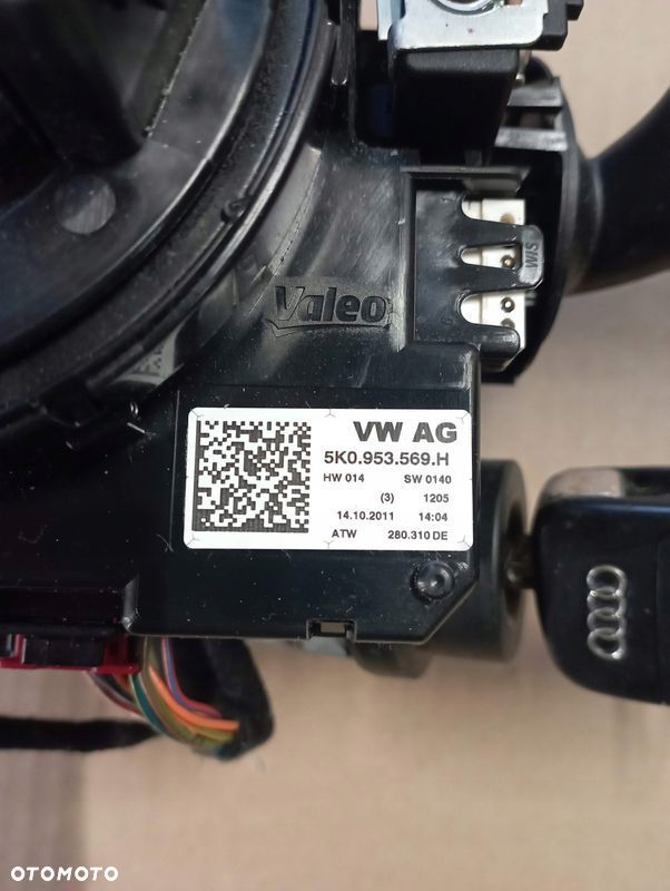 AUDI A1 MANETKI PAJĄK PRZEŁĄCZNIK ZESPOLONY STACYJKA EUROPA 8X0953501D - 2