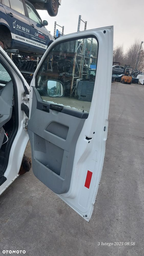 VW T5 lift drzwi przednie prawe białe kolor lakier kod LB9A - 2
