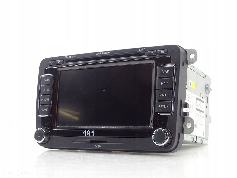 RADIO RADIOODTWARZACZ NAVI NAWIGACJA CD SD SKODA SUPERB II 2 3T 3T0035680 - 1