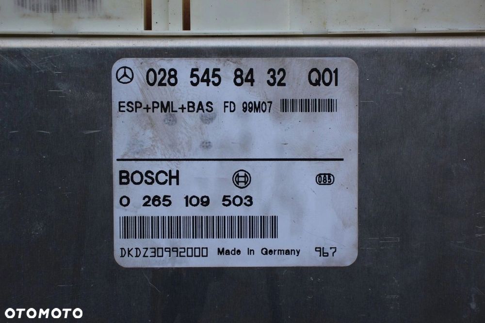 Moduł sterownik komputer ESP Mercedes S-klasa w220 0285458432 - 2