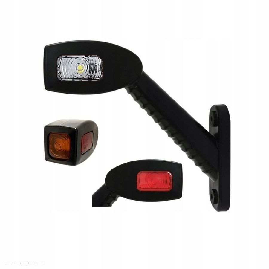 lampa obrysowa kmr8 led 178 mm 12/24v prawa uniwersalna - 4