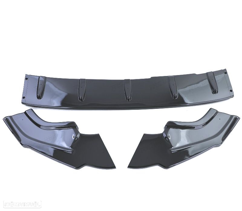 SPOILER LIP FRONTAL VOLKSWAGEN VW GOLF 7 13-20 LOOK GTI PRETO BRILHANTE - 2