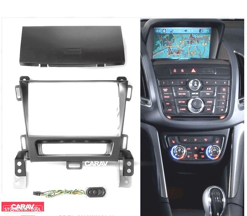 MOLDURA ADAPTADOR PRETO PARA RADIO 2-DIN PARA OPEL ZAFIRA 11-16 - 3
