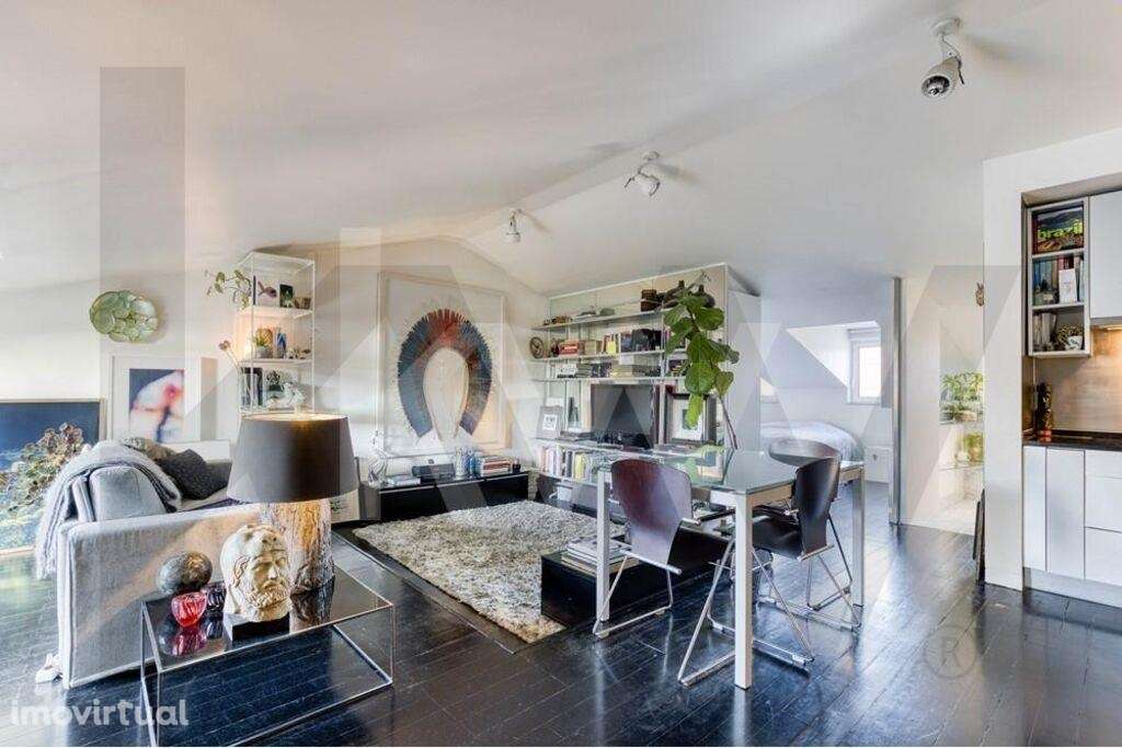 Penthouse T1 com terraço e vista rio em Belém - Grande imagem: 3/26