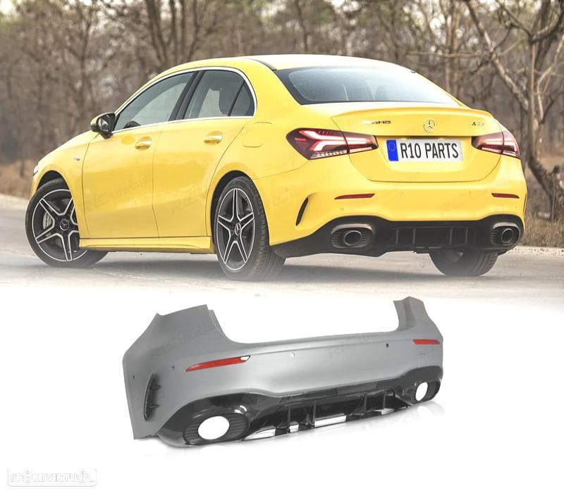 PARA-CHOQUES TRASEIRO MERCEDES CLASE A W177 19-24 LOOK AMG A35 - 1
