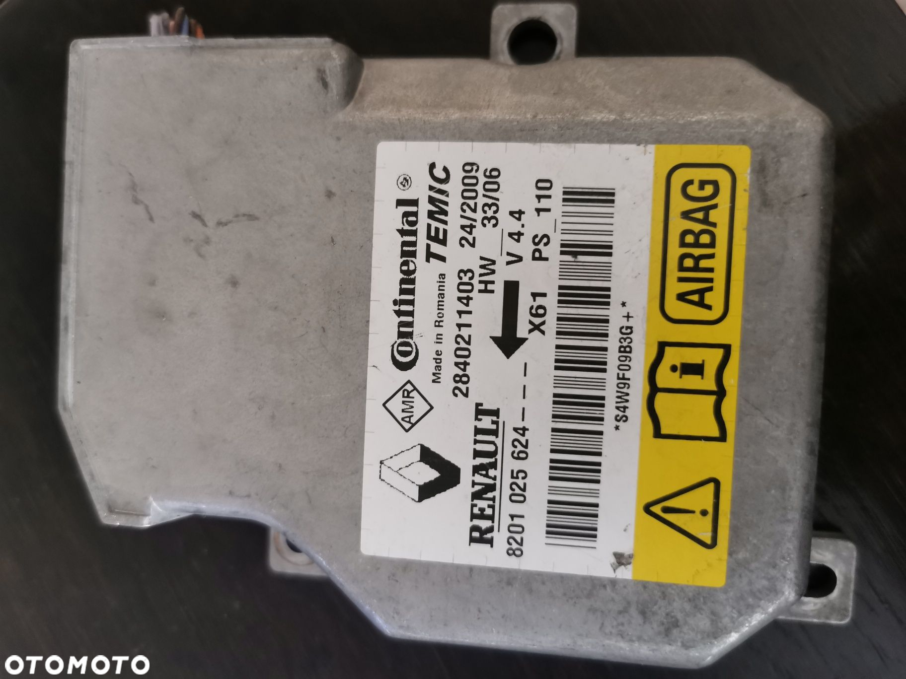 Skrzynka poduszki powietrznej RENAULT KANGOO II moduł 8201.025624 - 4