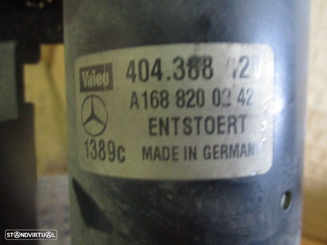 Motor Limpa Vidros Frente A1688200242 MERCEDES W168 2000 VALEO MERCEDES W168 1998 A140i 82CV 5P BRANCO VALEO - 3