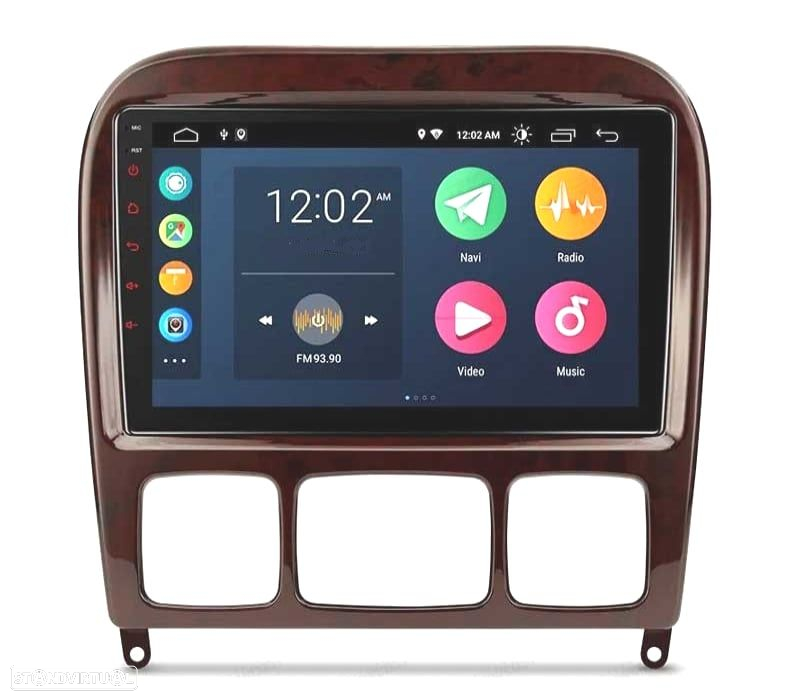 AUTO RÁDIO 9″ GPS ANDROID 13 PARA MERCEDES CLASE S W220 98-05 - 2