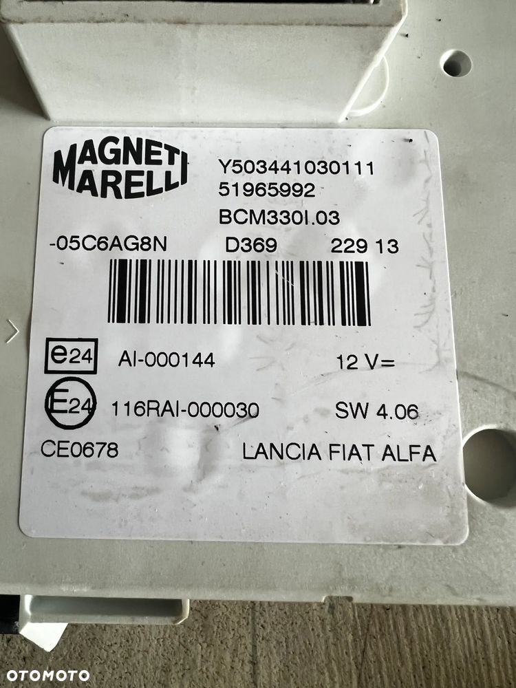 STEROWNIK SILNIKA FIAT 500 1.6 MJ 0281017827 55263139 MODUŁ BEZPIECZNIKÓW 51965992 PRZEKAŹNIK ŚWIEC ŻAROWYCH 55203394 STEROWNIK PDC 51974644 MODUŁ AIRBAG 51964430 CENY W OPISIE - 3
