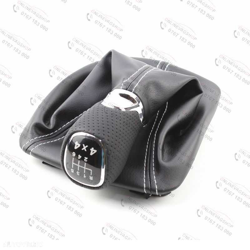 Nuca piele perforata 4x4 Skoda Octavia 2 , Skoda Yeti + manson schimbator - 9