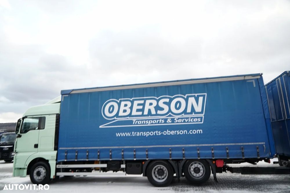 MAN TGX 26.460 / REMORCA TANDEM / 120 M3 / I-PARK COOL / PUNTE RIDICATĂ / PUNTE DIRECȚIE / + REMORCA FRUEHAUF / PUNTE SAF - 9
