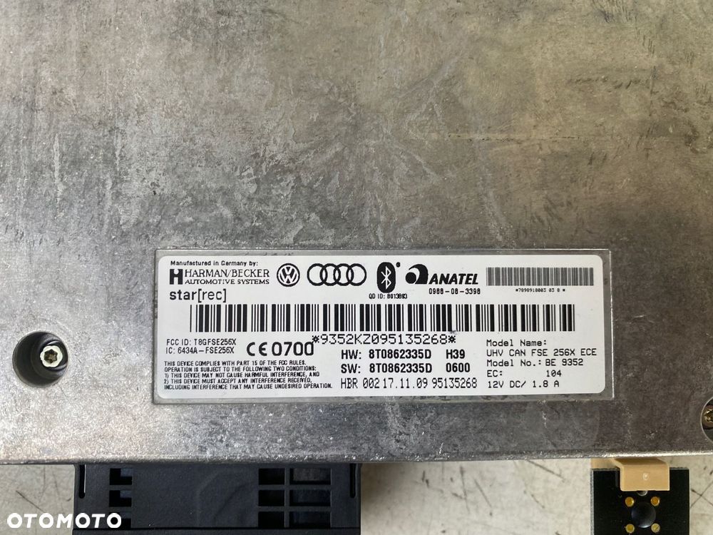 AUDI A5 8T MODUŁ STEROWNIK BLUETOOTH 8T0862335D - 3