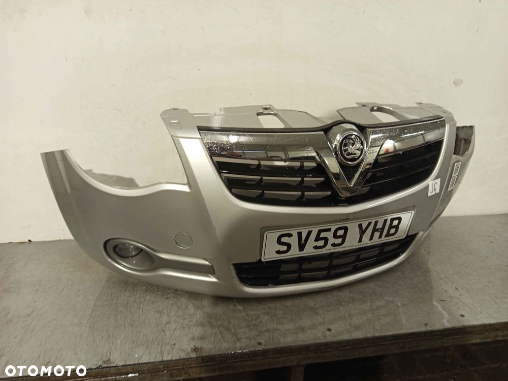 + ZDERZAK PRZÓD PRZEDNI OPEL AGILA 2 II B ZCCB SREBRNY HALOGENY - 3
