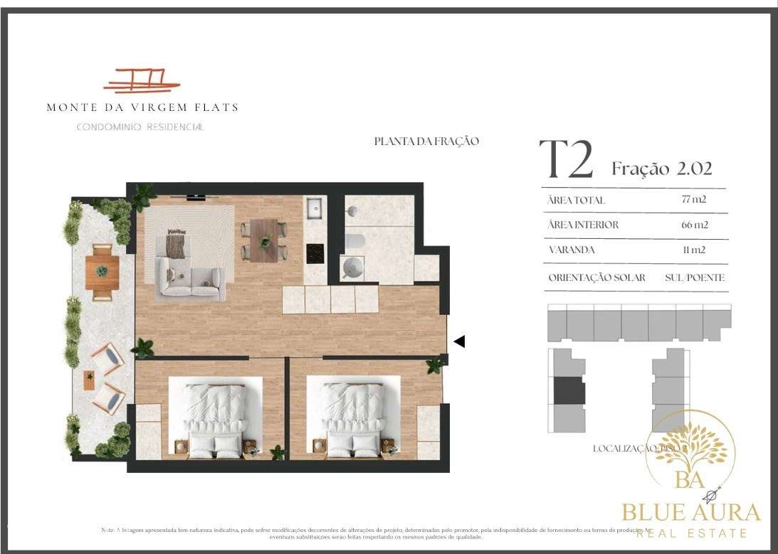 Apartamento T2 em Vila Nova de Gaia com Varanda - Grande imagem: 3/7
