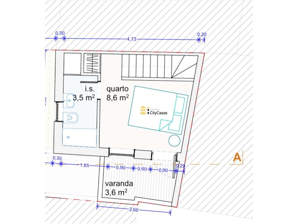Casa T1 c/ Mezzanino Nova na Lavandeira, Oliveira do Douro - Grande imagem: 3/6