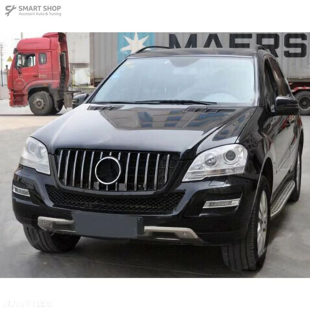 Grila centrala Mercedes ML W164 Facelift (07.2008-2011) Negru Crom GTR - 5