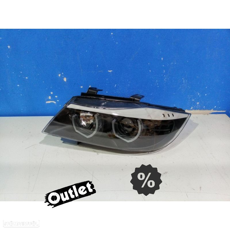 R147665C6 FAROL ESQ PARA BMW E90 E91 OLHOS DE ANJO LED 3D FUNDO NEGRO SÉRIE 3 05 - 5