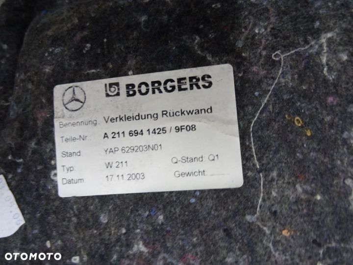 BOCZKI PODŁOGA BAGAŻNIKA MERCEDES W211 SEDAN 02-06 NR62 - 4