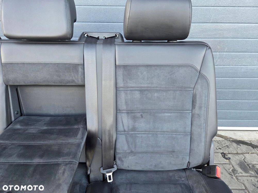 VW T6 MULTIVAN HIGHLINE fotel kanapa łóżko tył rozkładane skóra alcantara - 4