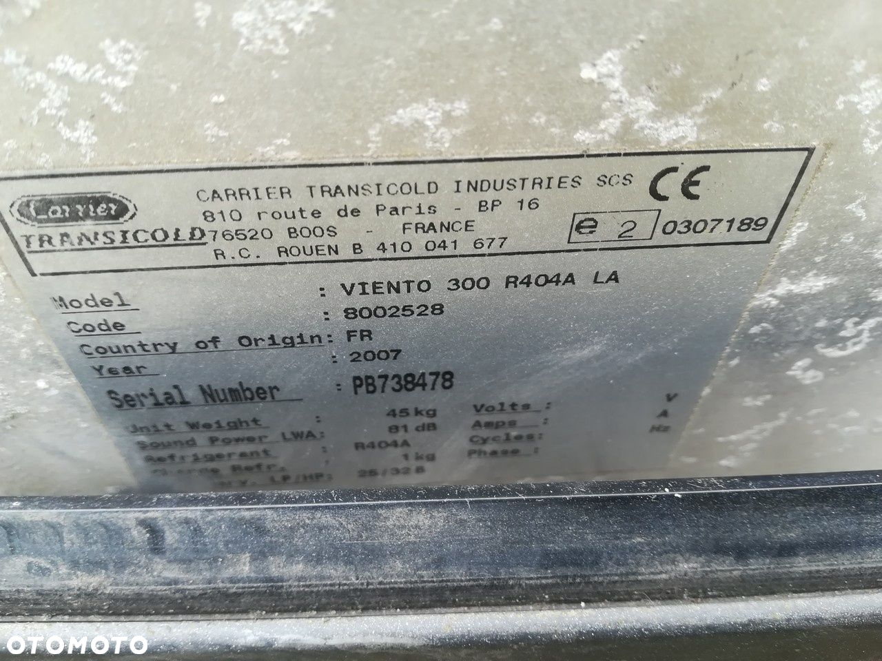 Agregat Chłodniczy Carrier Viento 300 R404A - 12