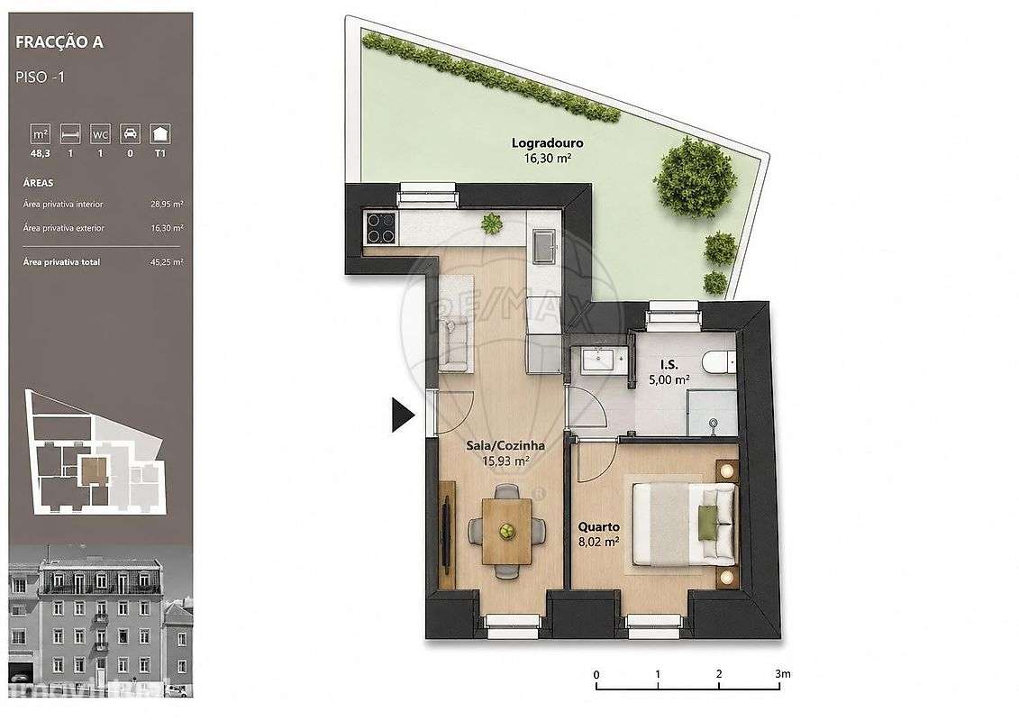Apartamento T1 para venda - Grande imagem: 3/17