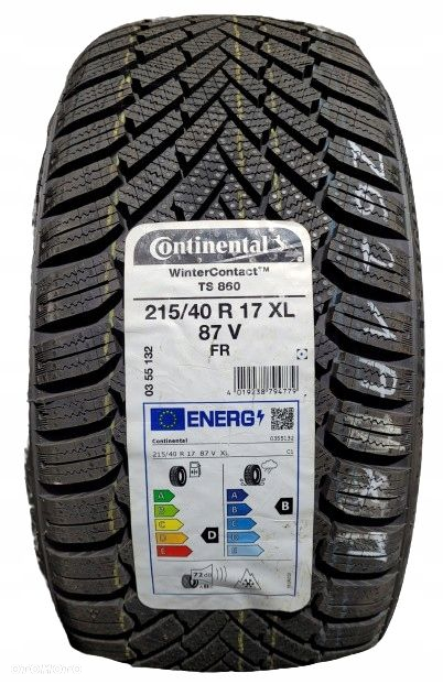 1x Continental WinterContact TS860 215/40R17 87V XL Z621A