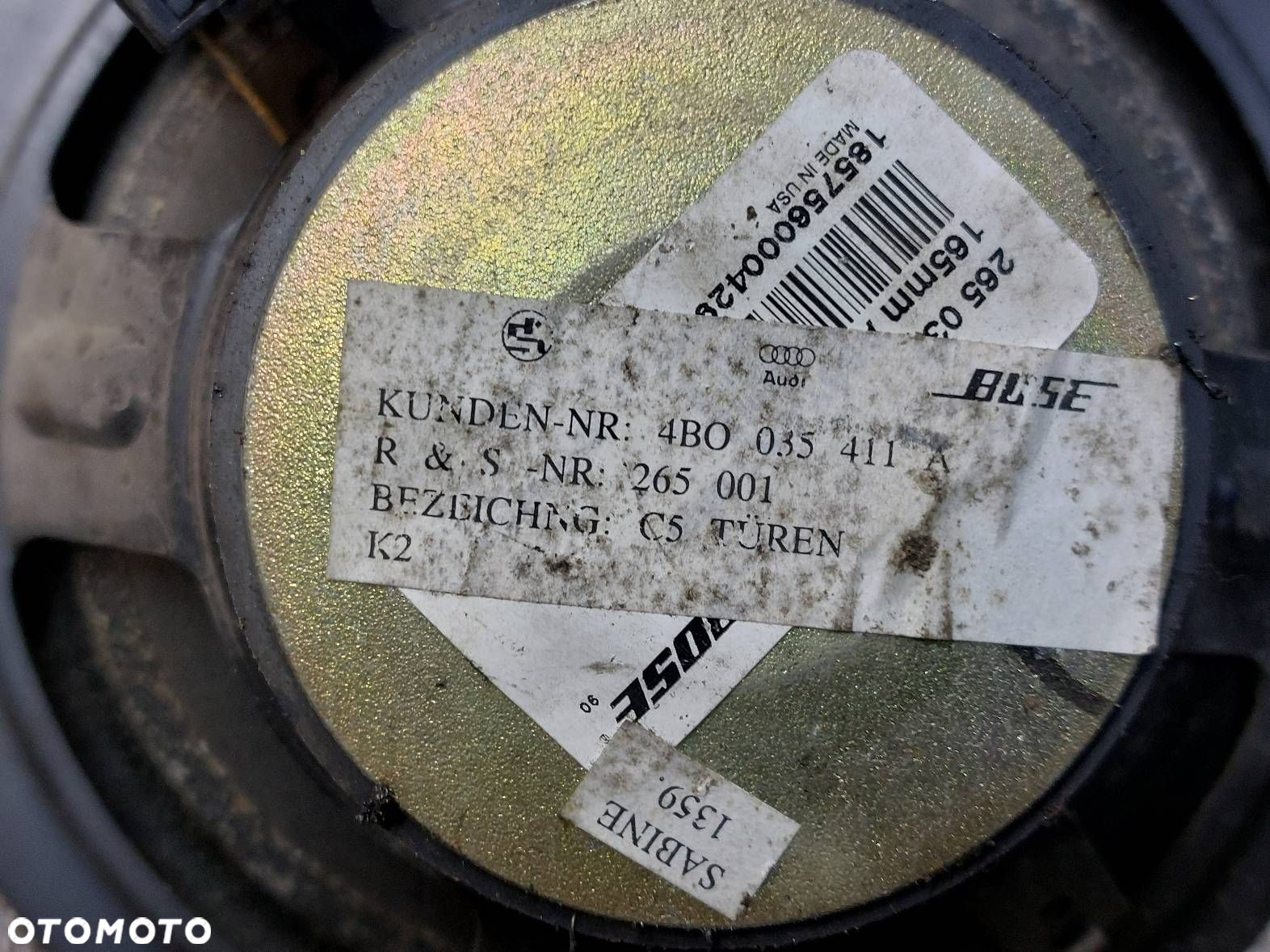 GŁOŚNIKI KOMPLET BOSE AUDI A6 C5 4B9035382A 4B0035411A 4B0035399 - 3