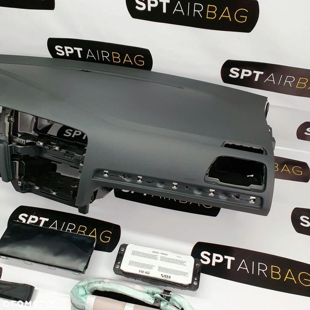 VW GOLF VII 7 DESKA ROZDZIELCZA KONSOLA KOKPIT PULPIT PODUSZKI AIRBAG AIR BAG PASY KIT SET - 3