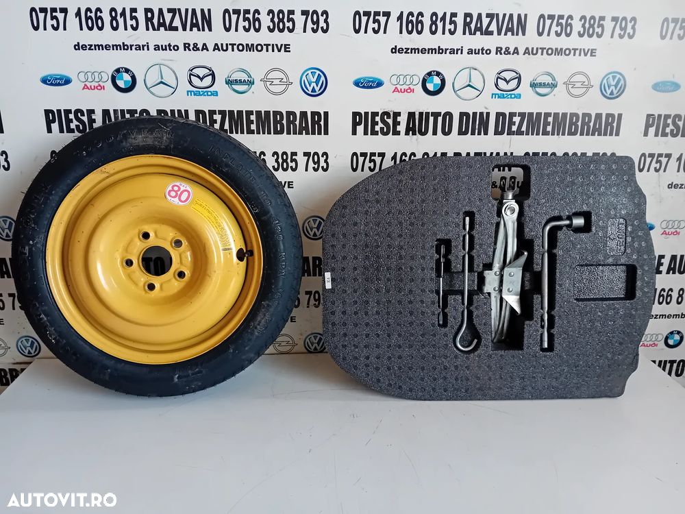 Kit Complet Roata Rezerva Slim R16 Cric Cheie Roti Honda Accord 2008-2013 - 4