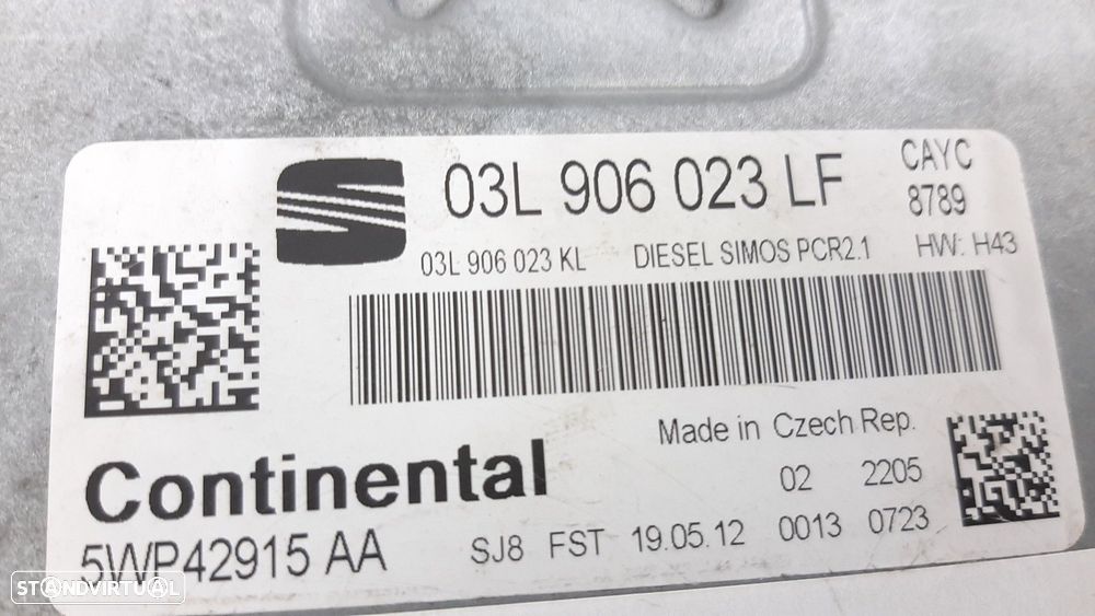 CENTRALINA MOTOR UCE SEAT ALTEA 2012 -03L906023LF - 4